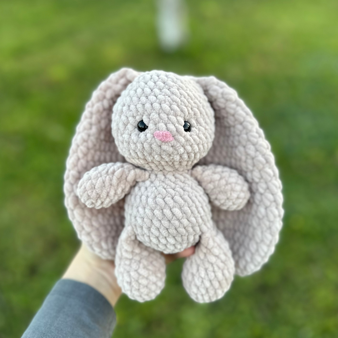 Now-Sew Bunny Crochet Pattern in English | Long Ears Bunny PDF Pattern