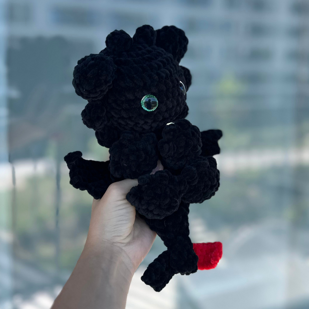 Crochet Fury Dragon Snuggler Crochet Pattern in English | Toothless Crochet Pattern |