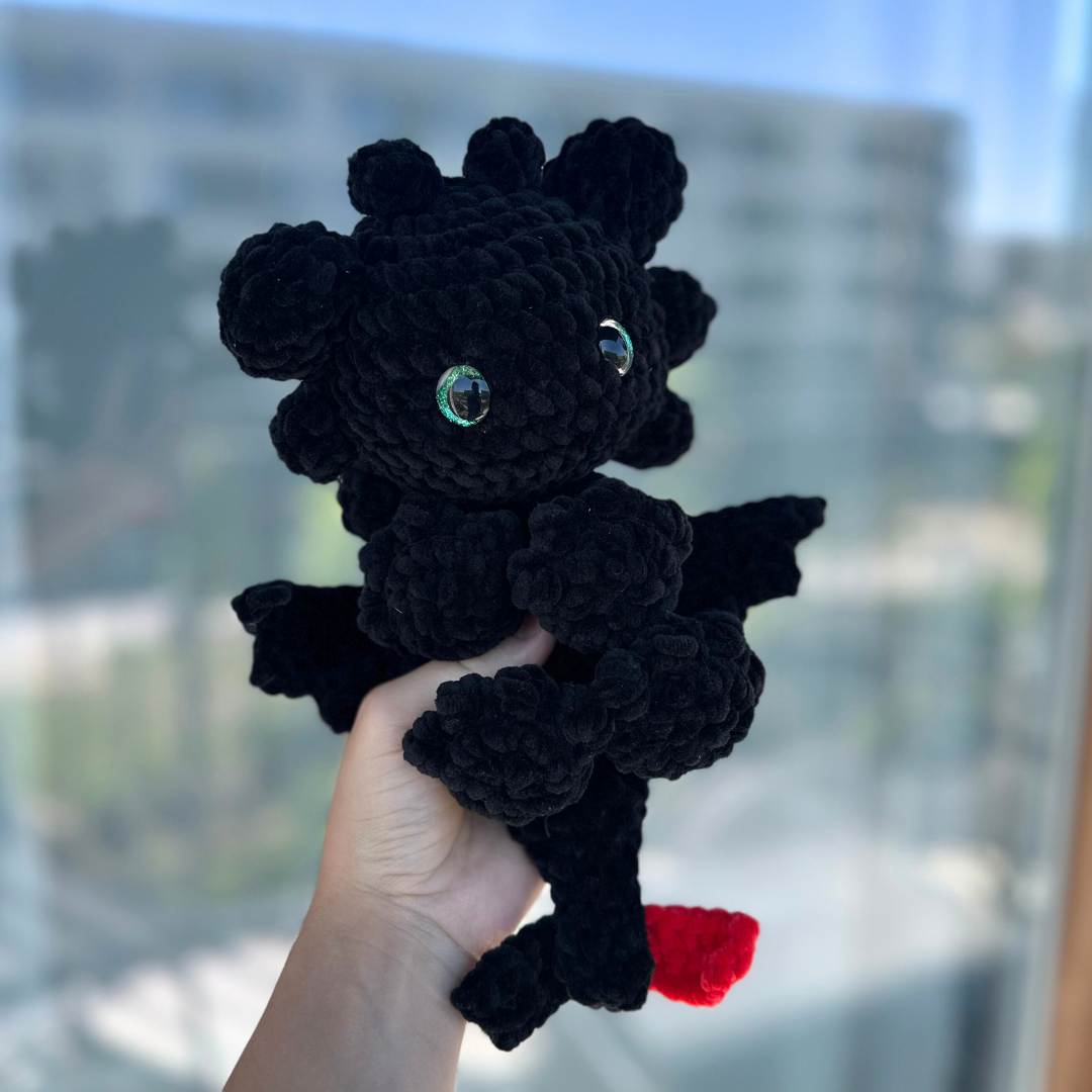 Crochet Fury Dragon Snuggler Crochet Pattern in English | Toothless Crochet Pattern |