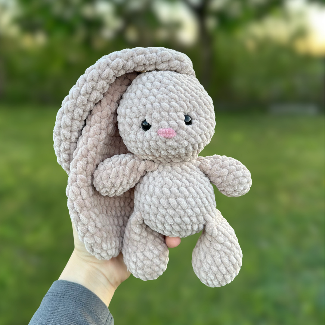 Now-Sew Bunny Crochet Pattern in English | Long Ears Bunny PDF Pattern