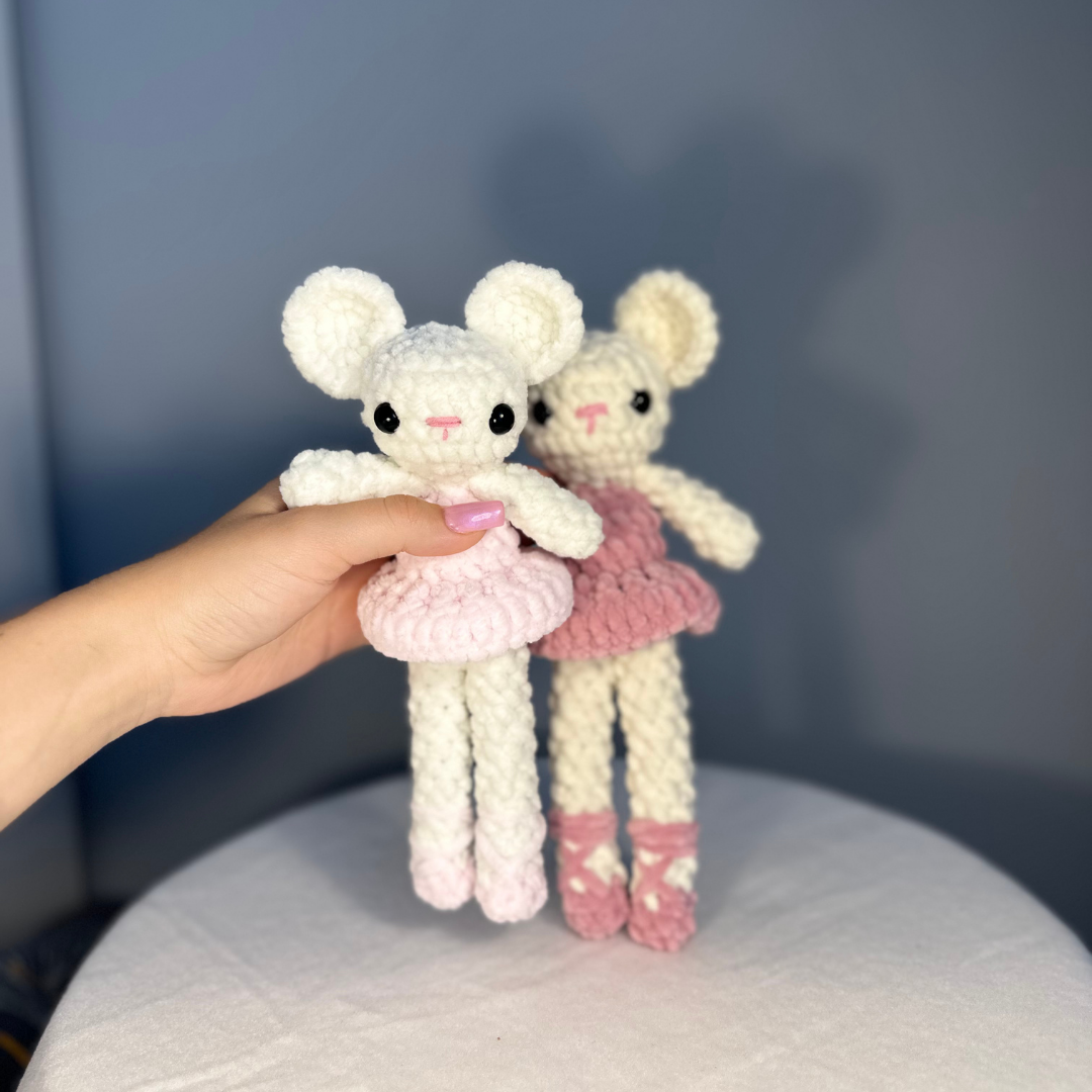 Ballerina Mouse Crochet Pattern in English | Crochet Ballet Mouse
