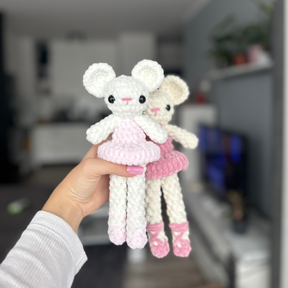 Ballerina Mouse Crochet Pattern in English | Crochet Ballet Mouse