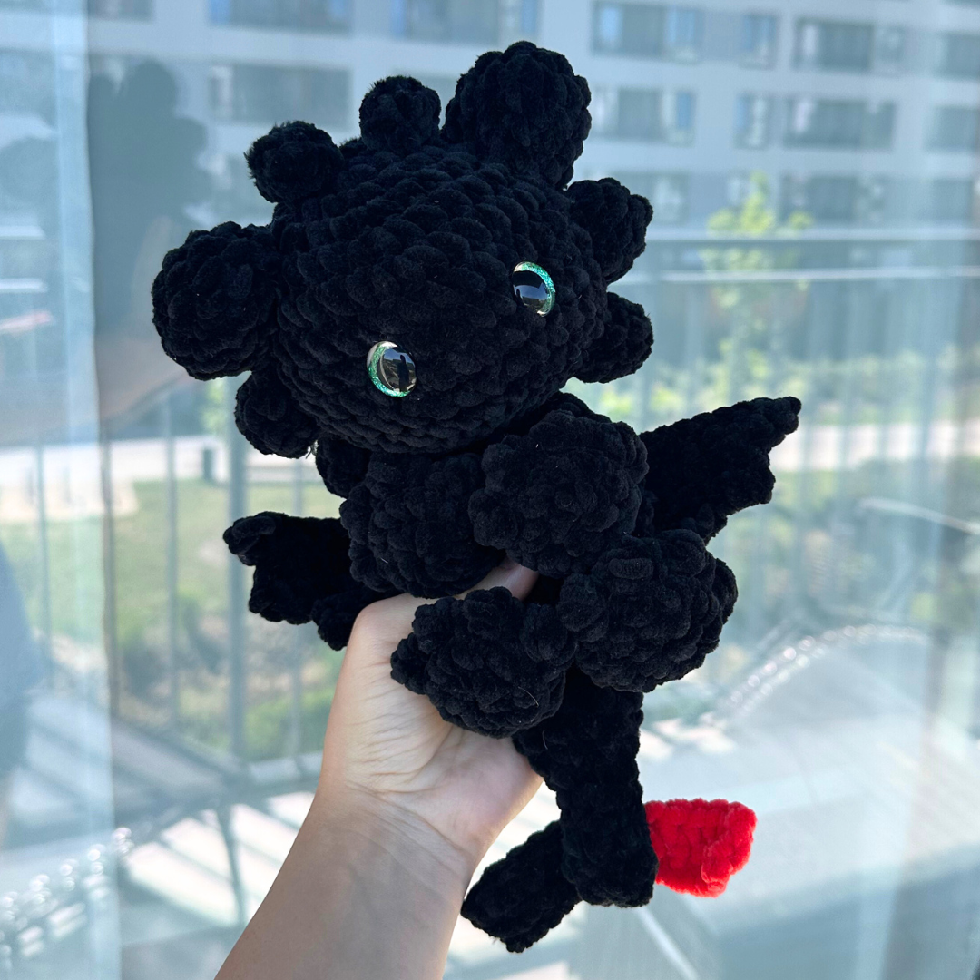 Crochet Fury Dragon Snuggler Crochet Pattern in English | Toothless Crochet Pattern |
