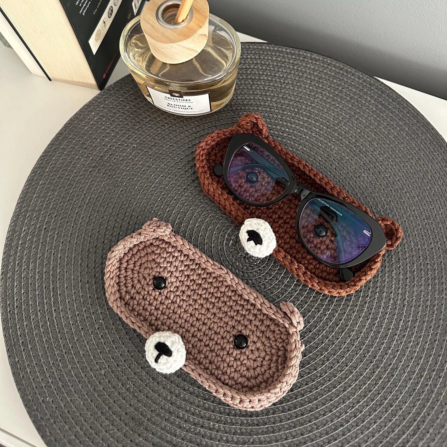 Glasses Holder Bear, Crochet Glasses Holder, Crochet Bear, Case For Glasses