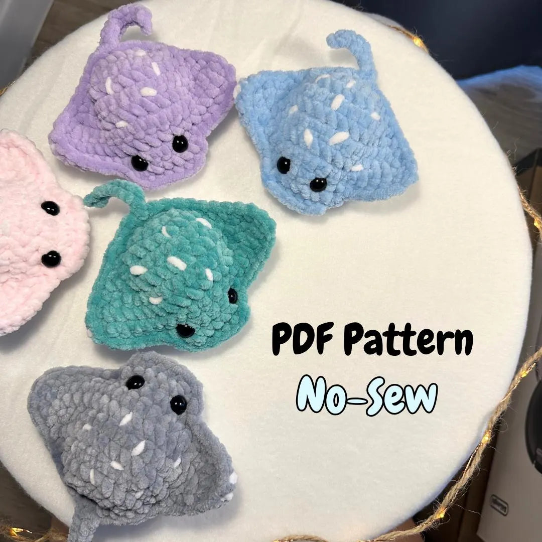 Stingray Crochet Pattern in English | Crochet Stingray No Sew Crochet Amigurumi
