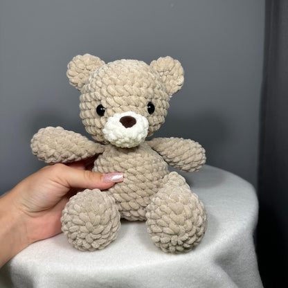 Teddy Bear Low Sew Crochet Pattern in English